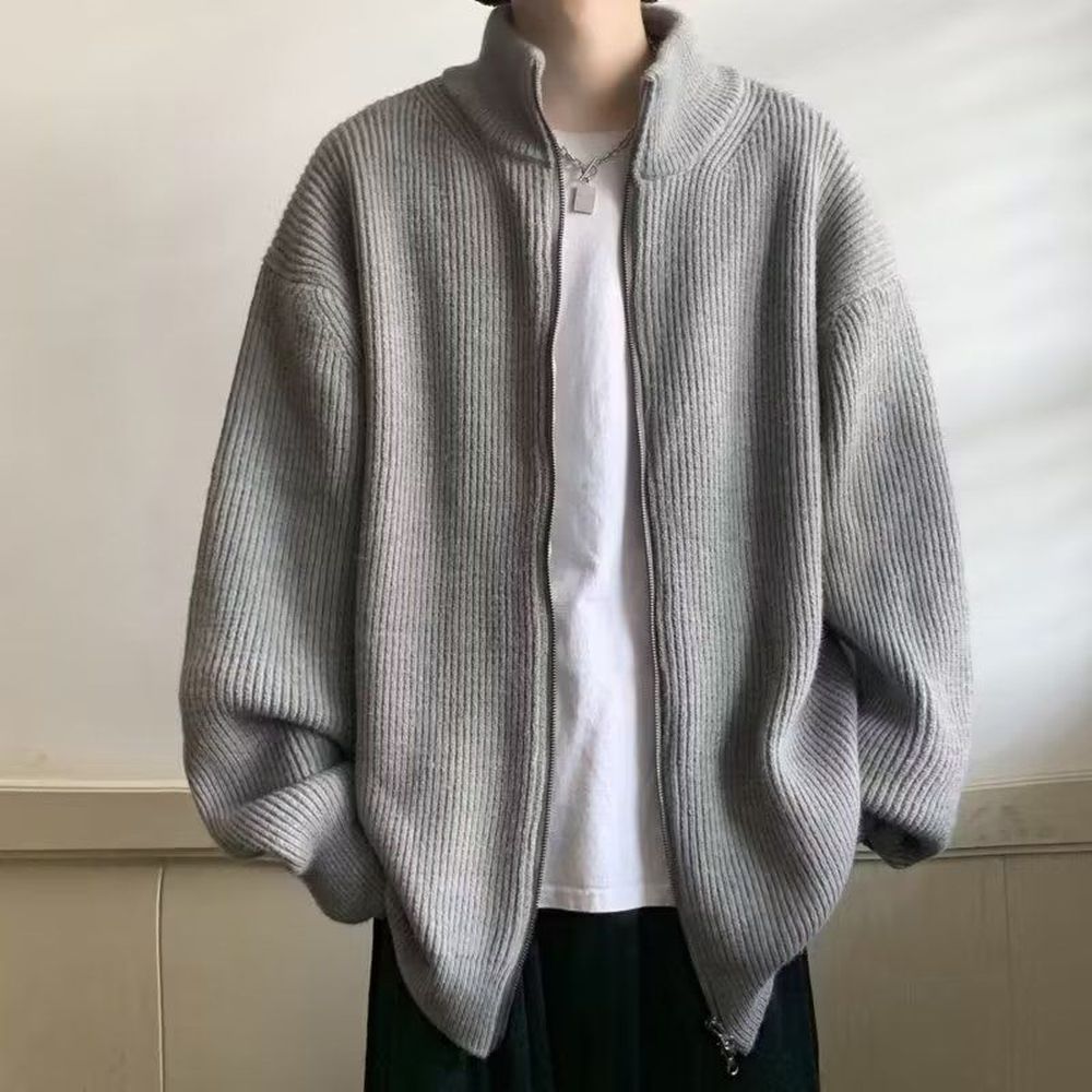 Men's Retro Loose Lazy Style Cardigan Sweater Jacket
